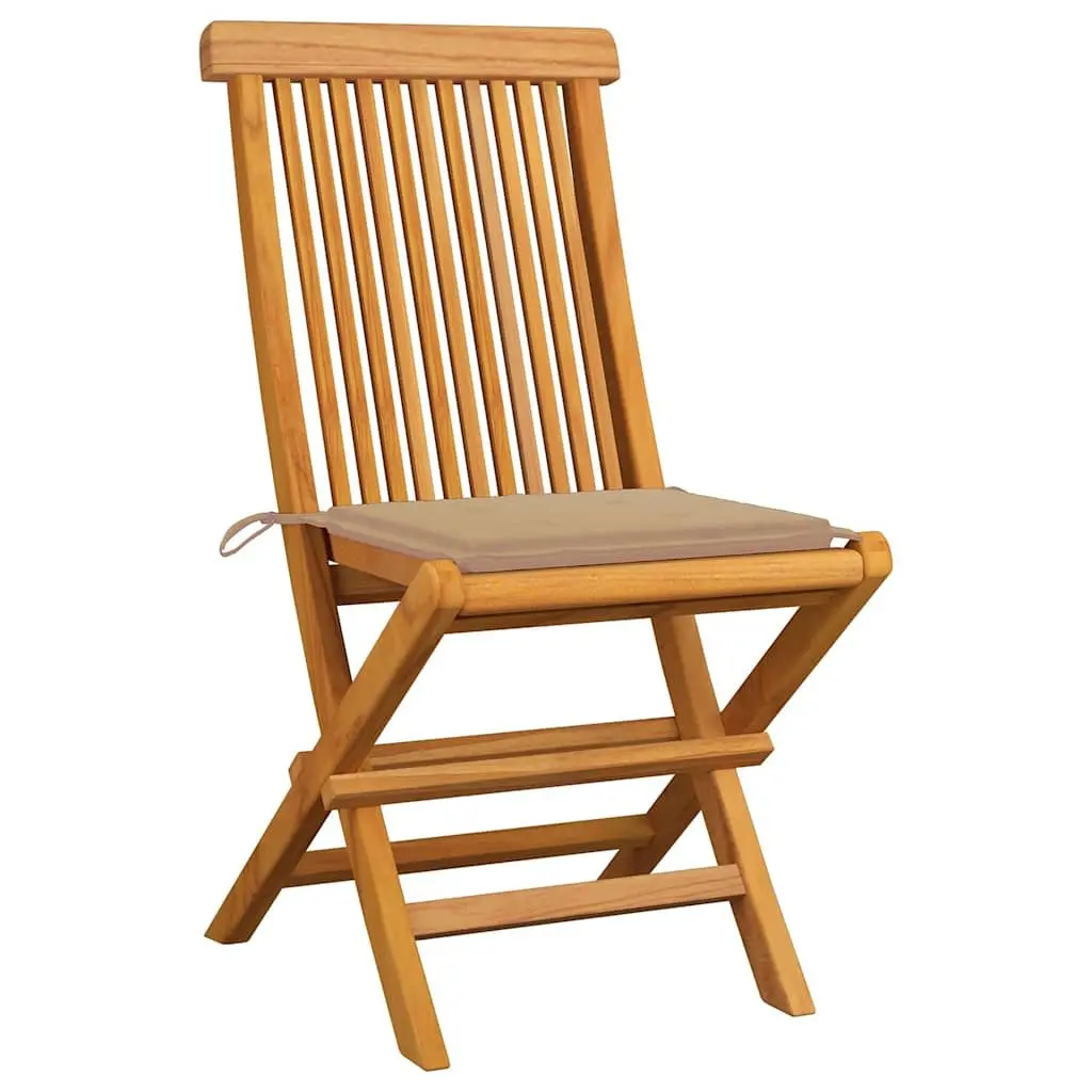 Set of 8 Folding Garden Chairs with Cushions