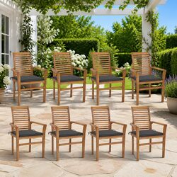 8-Piece Outdoor Dining Chair Set with Cushions