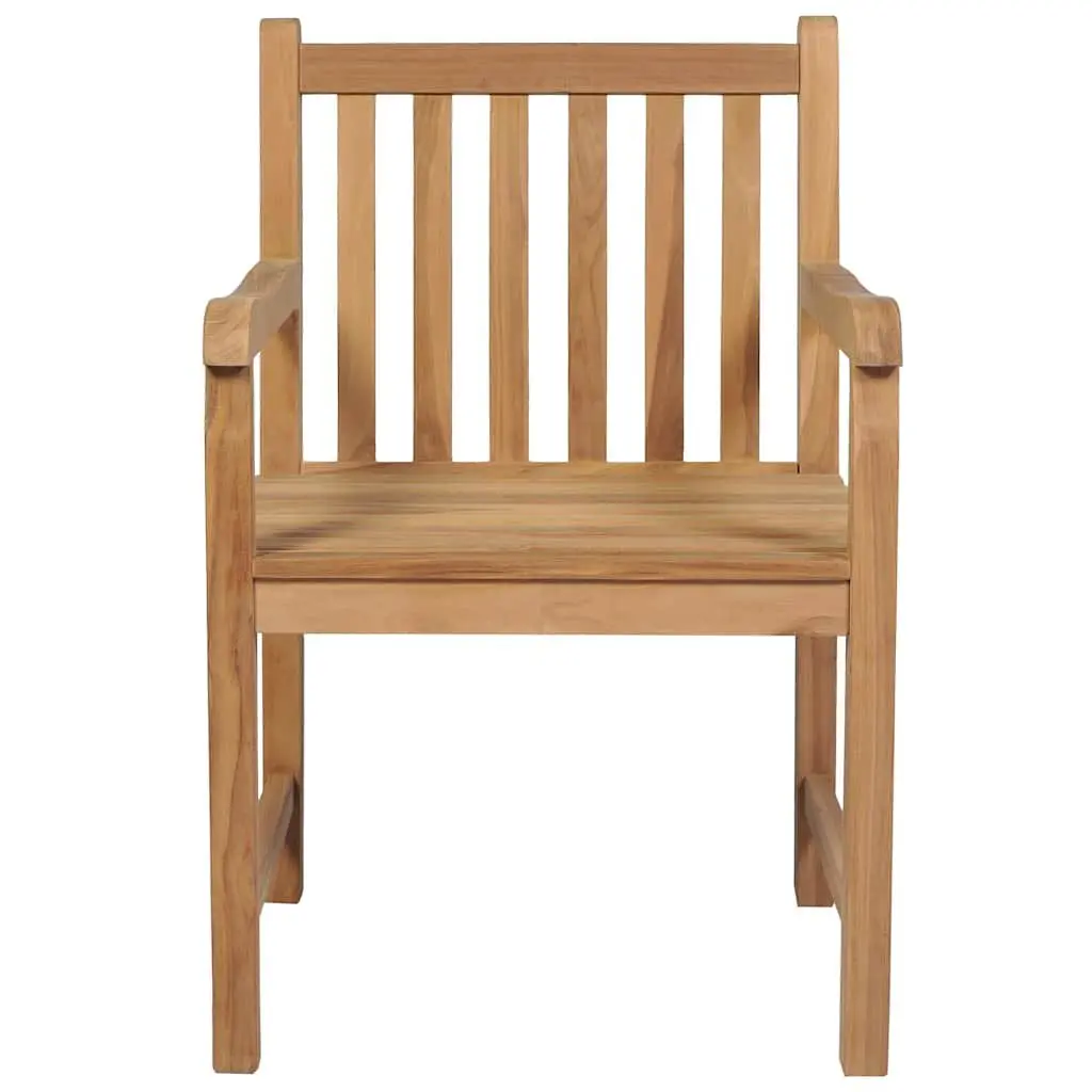 Brown 8-Piece Solid Teak Wood Outdoor Chair Set
