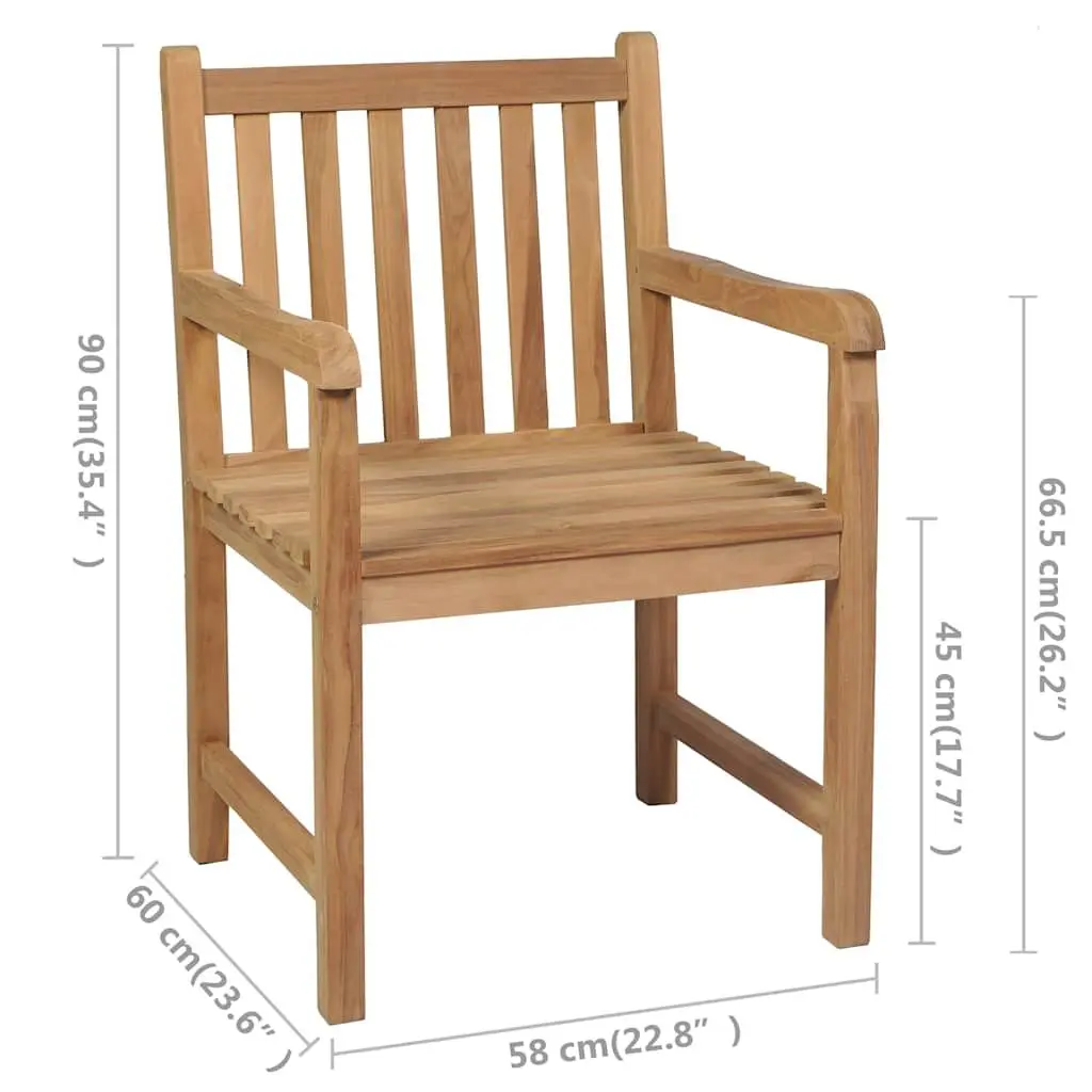 Outdoor Dining Chairs Teak Hardwood 8 Piece Grey Cushions