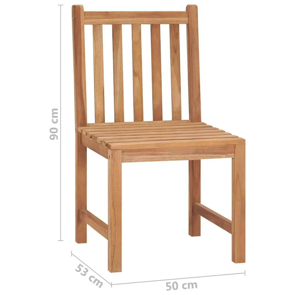 4-Piece Solid Teak Wood Outdoor Garden Chair Set