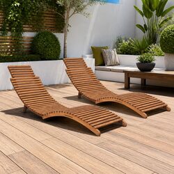 Premium Folding Teak Wood Sun Loungers for Outdoor Use