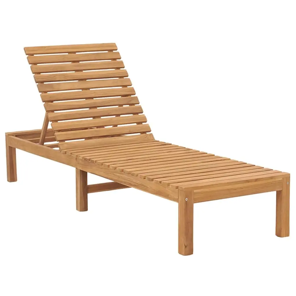 Adjustable Backrest Sun Lounger Set in Solid Teak