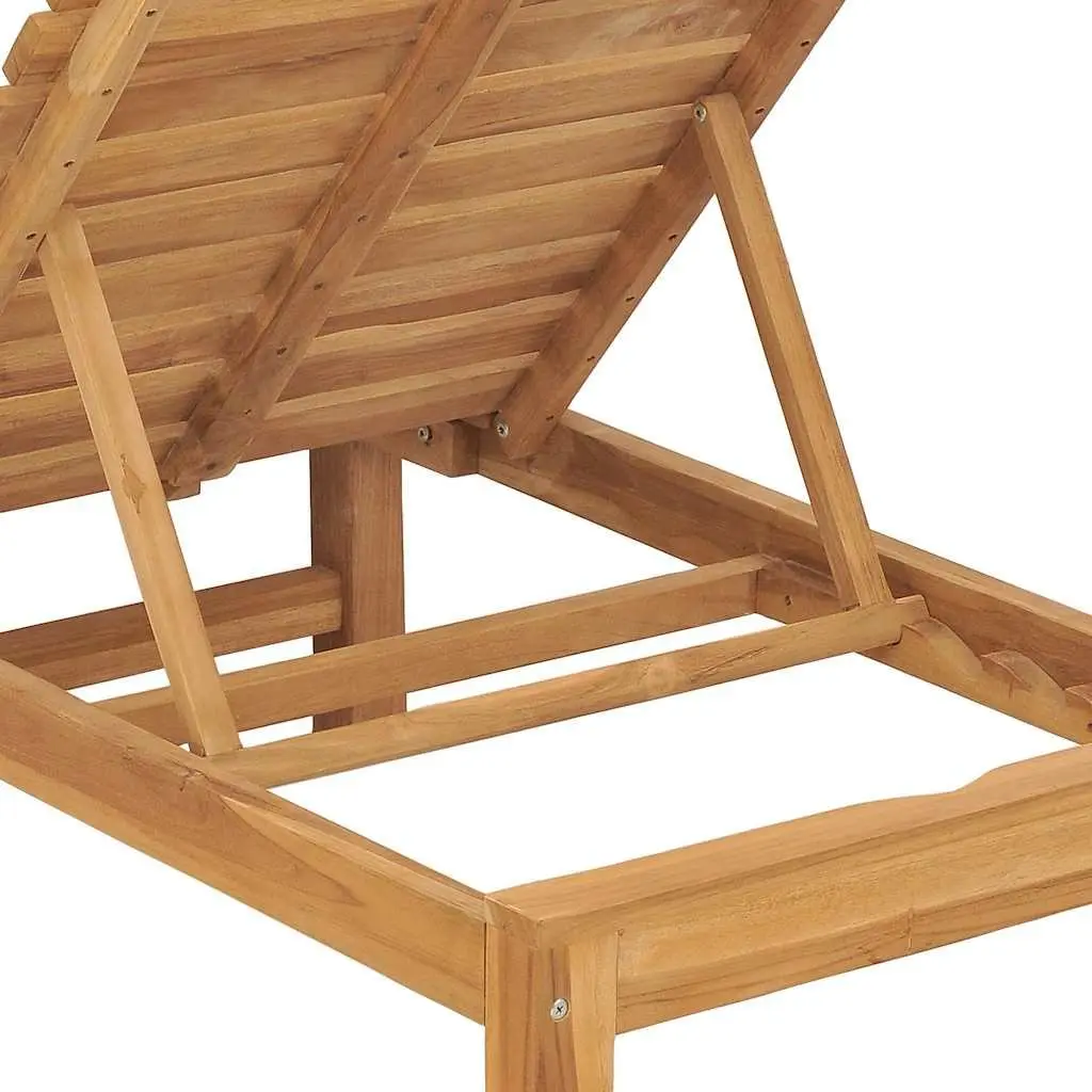 Adjustable Backrest Sun Lounger Set in Solid Teak
