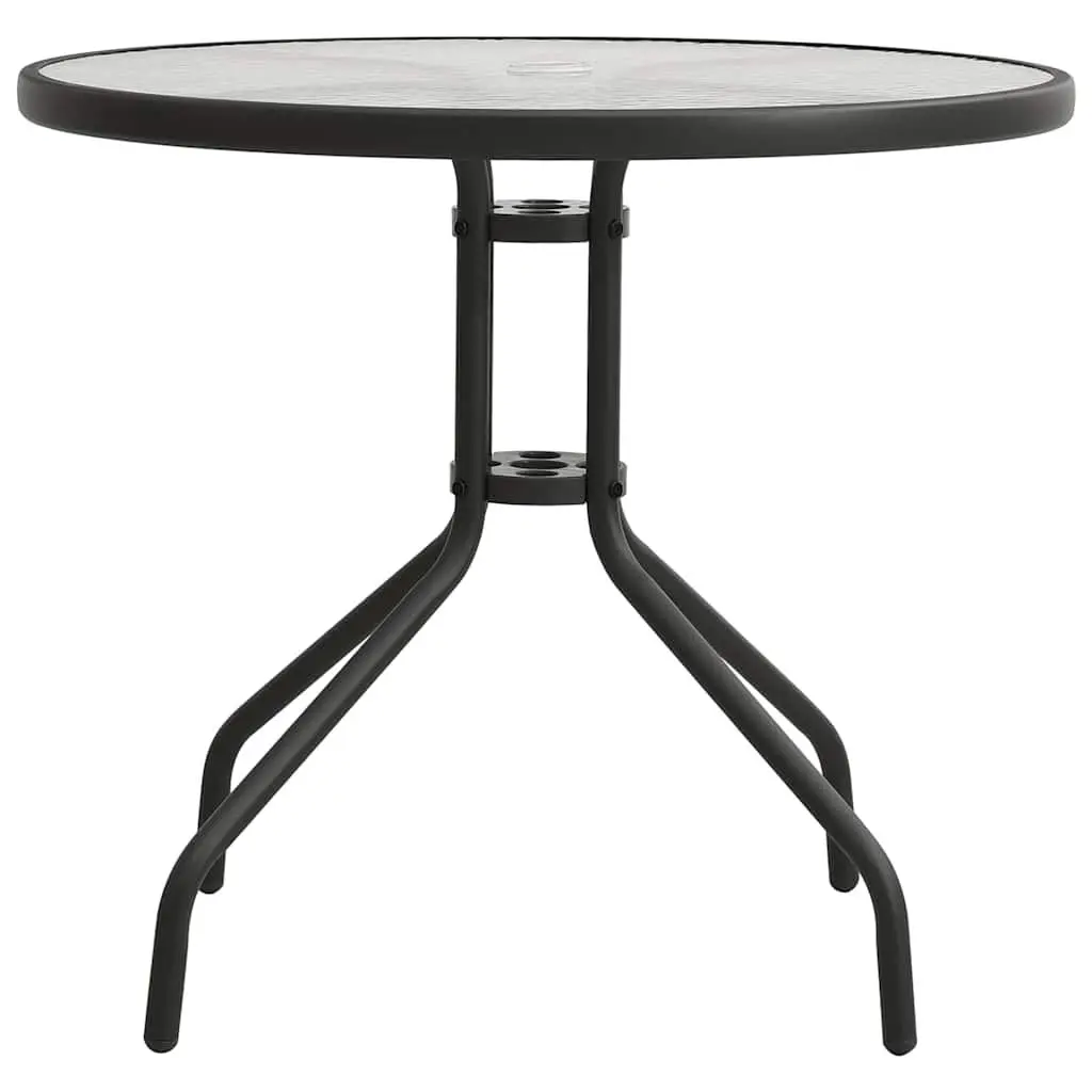 5 Piece Anthracite Outdoor Dining Set with Steel Frame