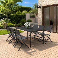 Durable 7 Piece Steel Frame Outdoor Dining Set