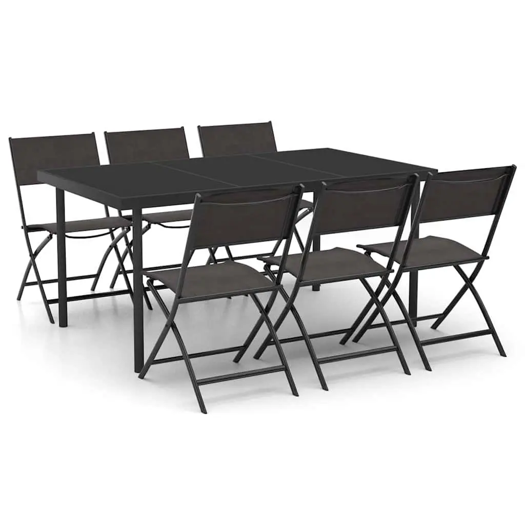 7 Piece Steel Frame Outdoor Dining Set