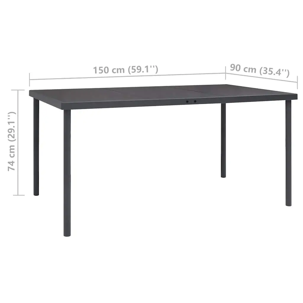 7 Piece Steel Frame Outdoor Dining Set
