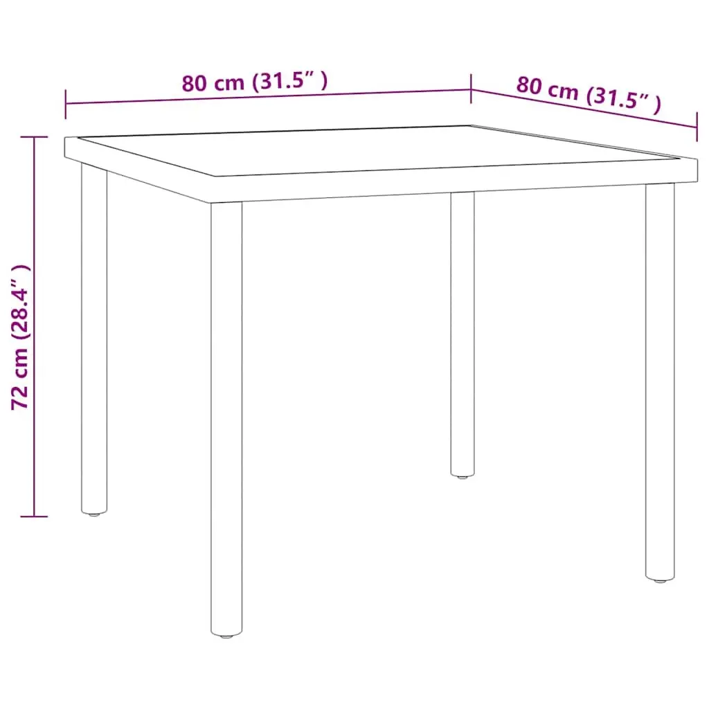 Outdoor Dining Set Steel Frame 5 Piece Stackable Chairs Textilene Fabric Black