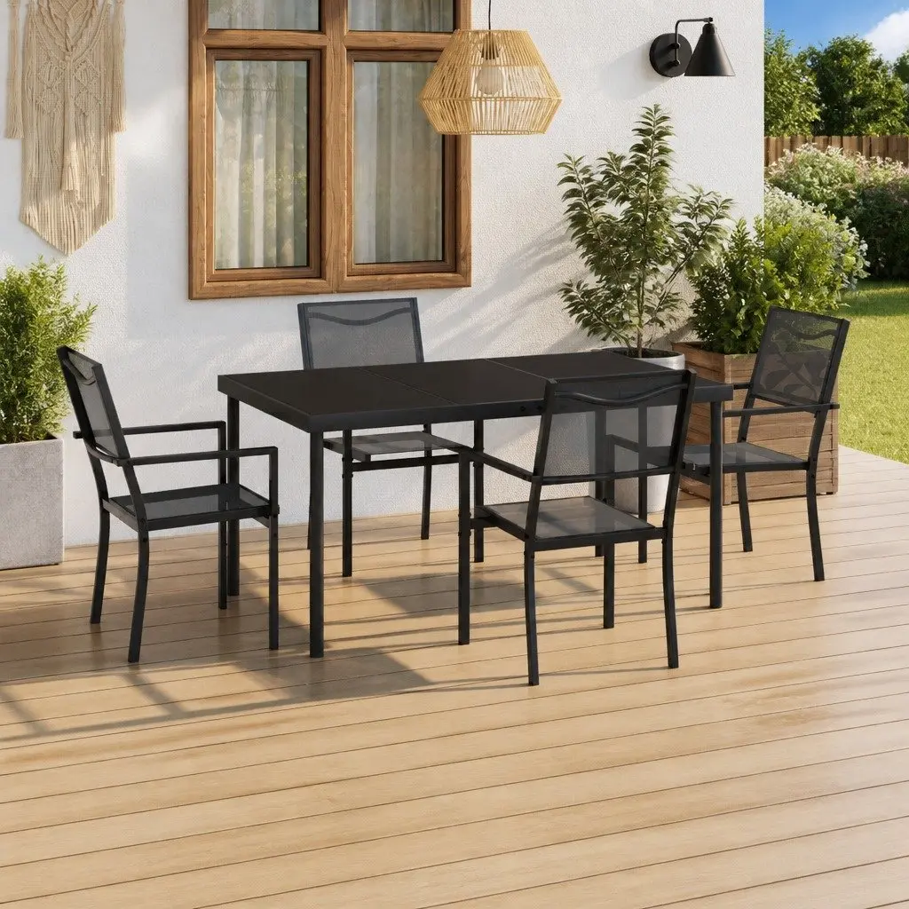 Anthracite 5 Piece Outdoor Dining Set