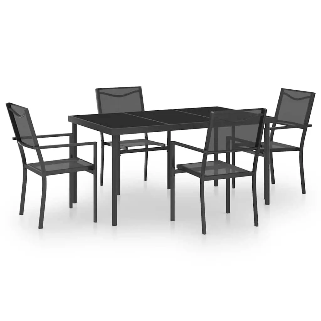 Anthracite 5 Piece Outdoor Dining Set