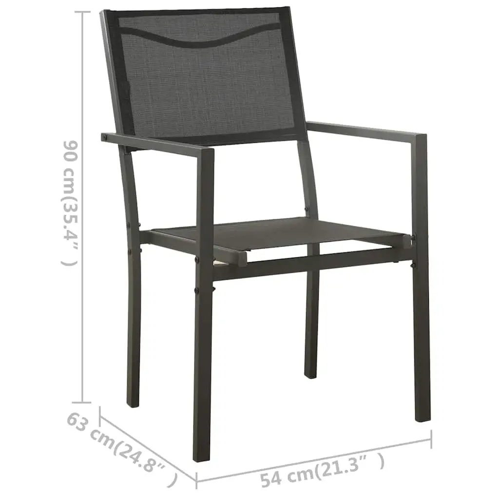 3-Piece Outdoor Dining Set with Steel Frame