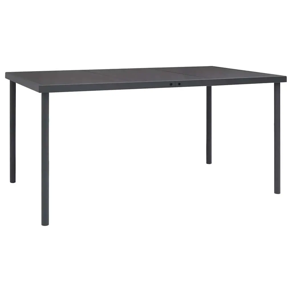 5-Piece Steel Frame Outdoor Dining Set in Anthracite