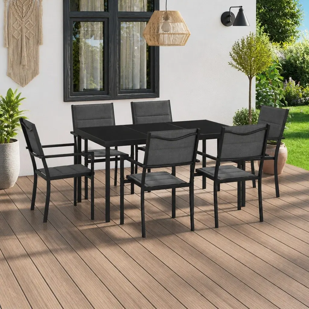 7-Piece Anthracite Outdoor Dining Set