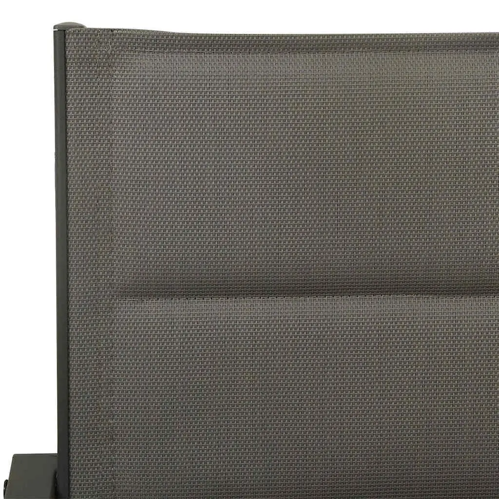 9 Piece Outdoor Dining Set with Stackable Chairs in Grey