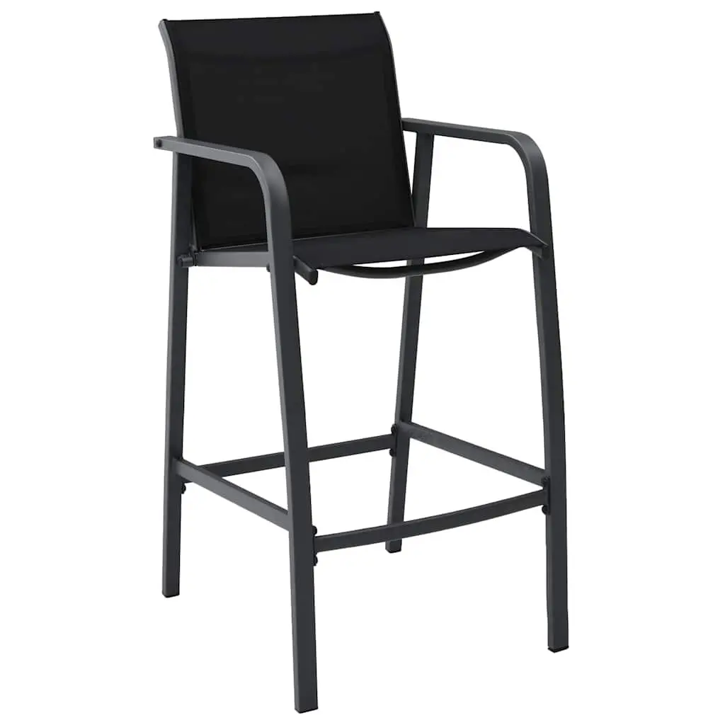 5 Piece Black Garden Bar Set for Outdoor Dining