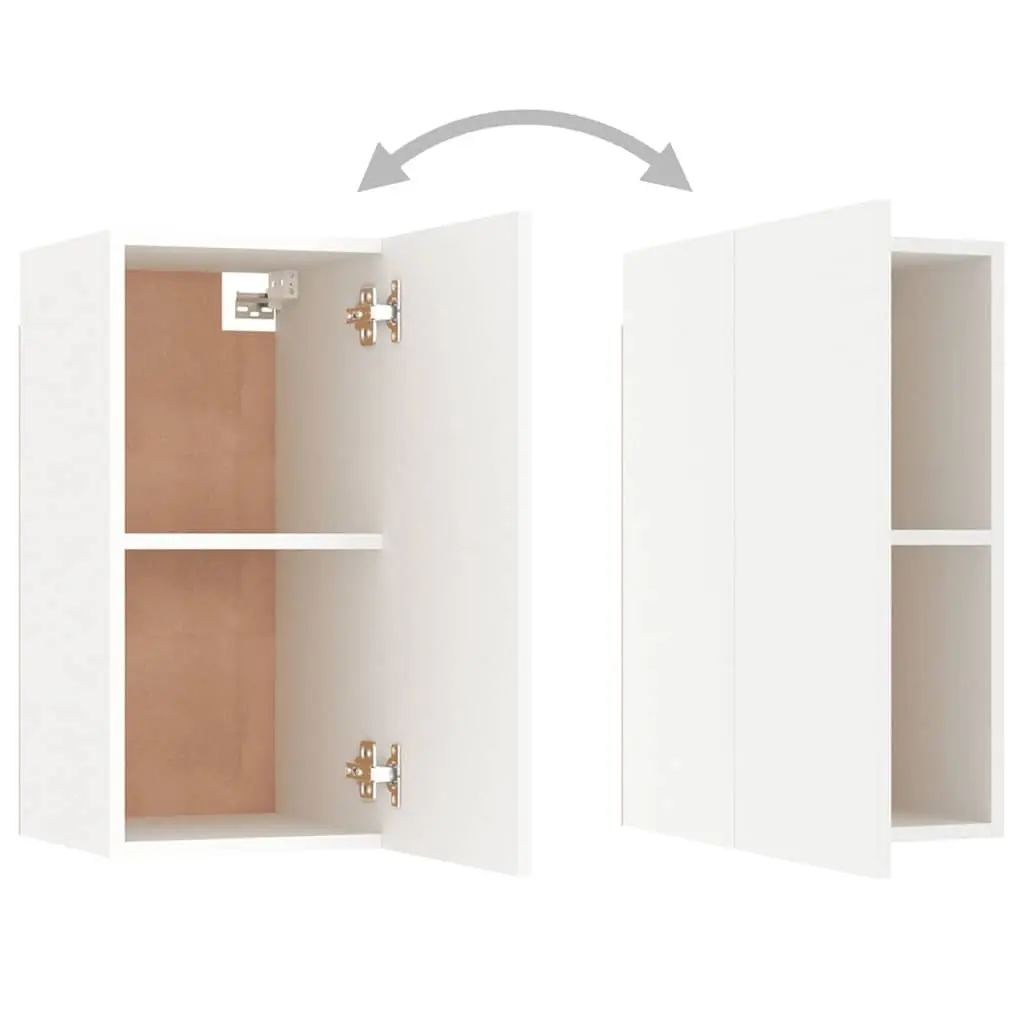 4-Piece Wall Mounted TV Cabinet Set in White