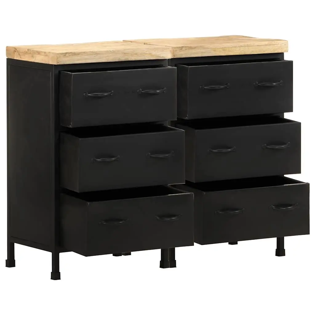 Brown Sideboard with 6 Drawers for Storage