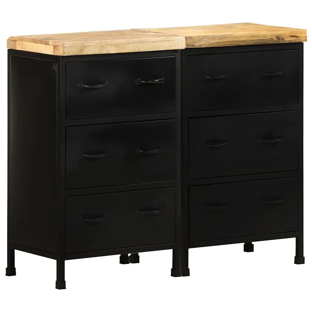 Brown Sideboard with 6 Drawers for Storage