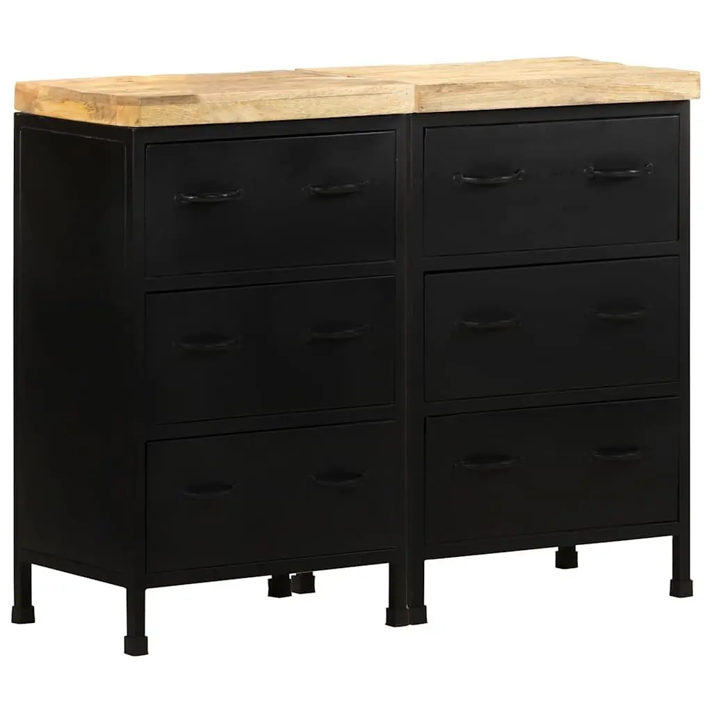 Brown Sideboard with 6 Drawers for Storage
