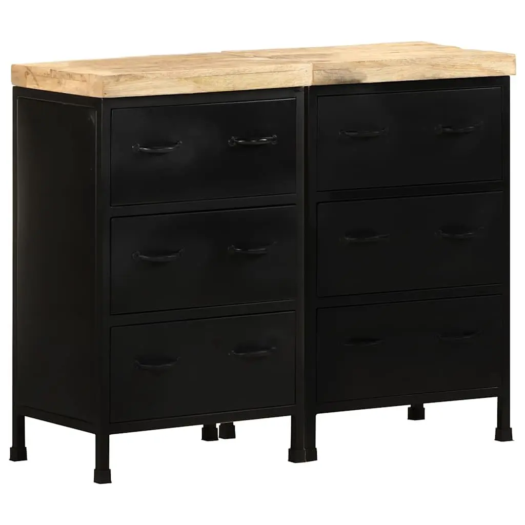 Brown Sideboard with 6 Drawers for Storage