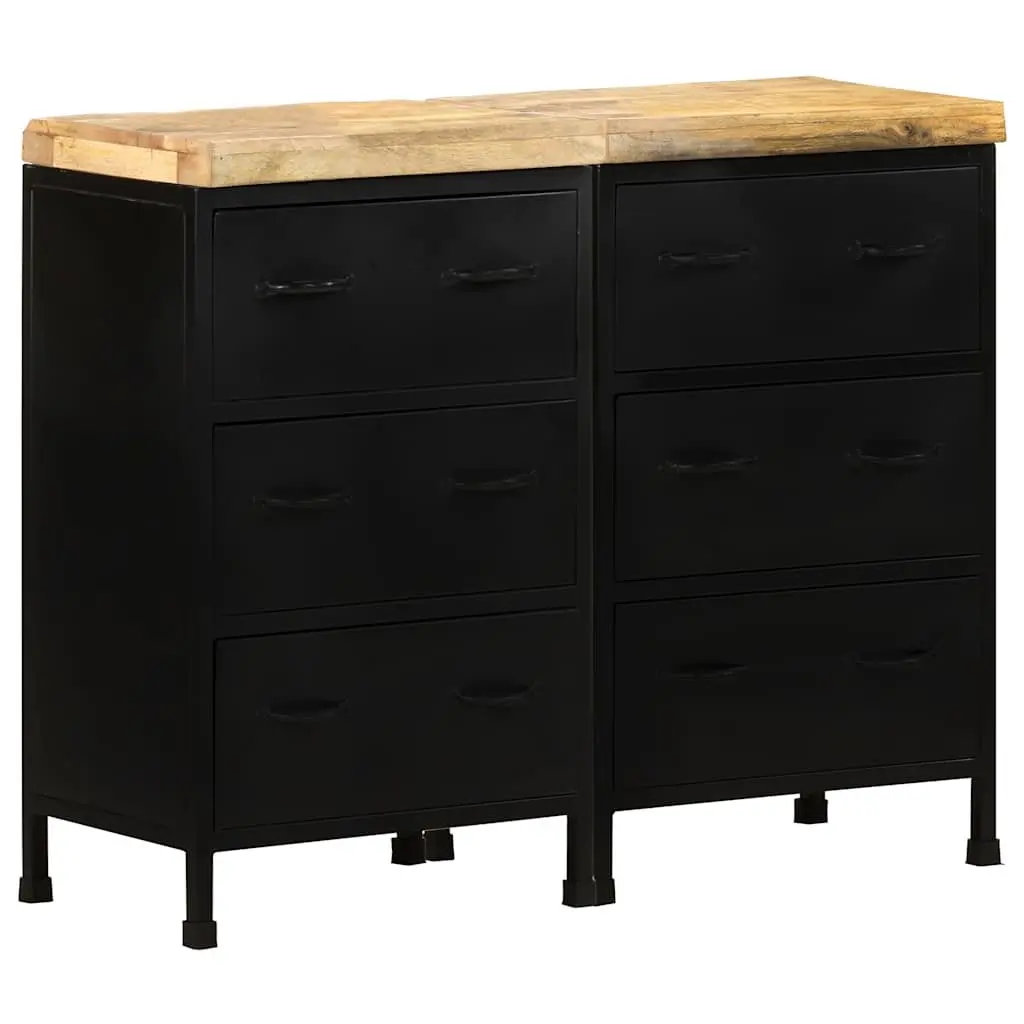 Brown Sideboard with 6 Drawers for Storage