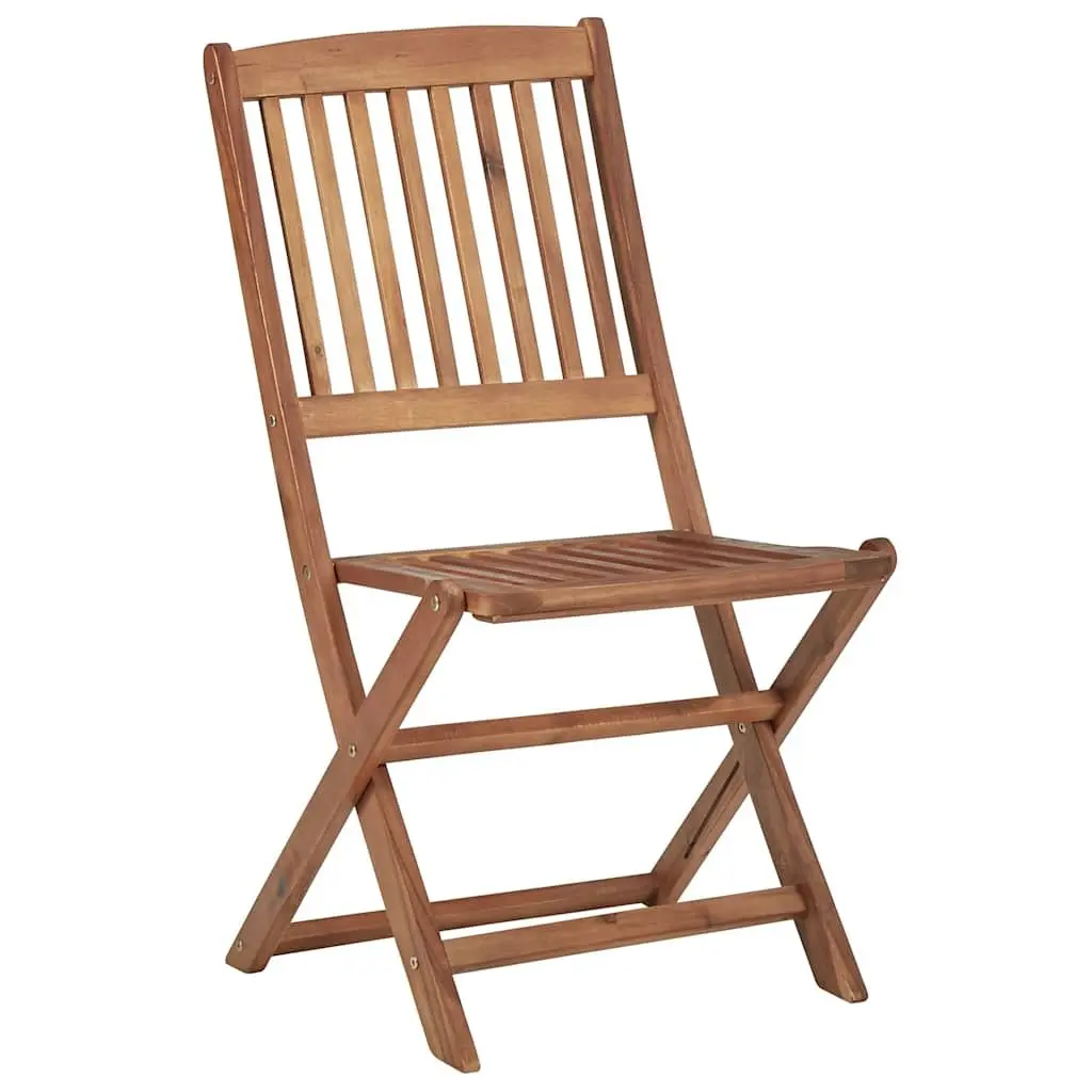 Grey Folding Garden Chairs 6 pcs with Cushions