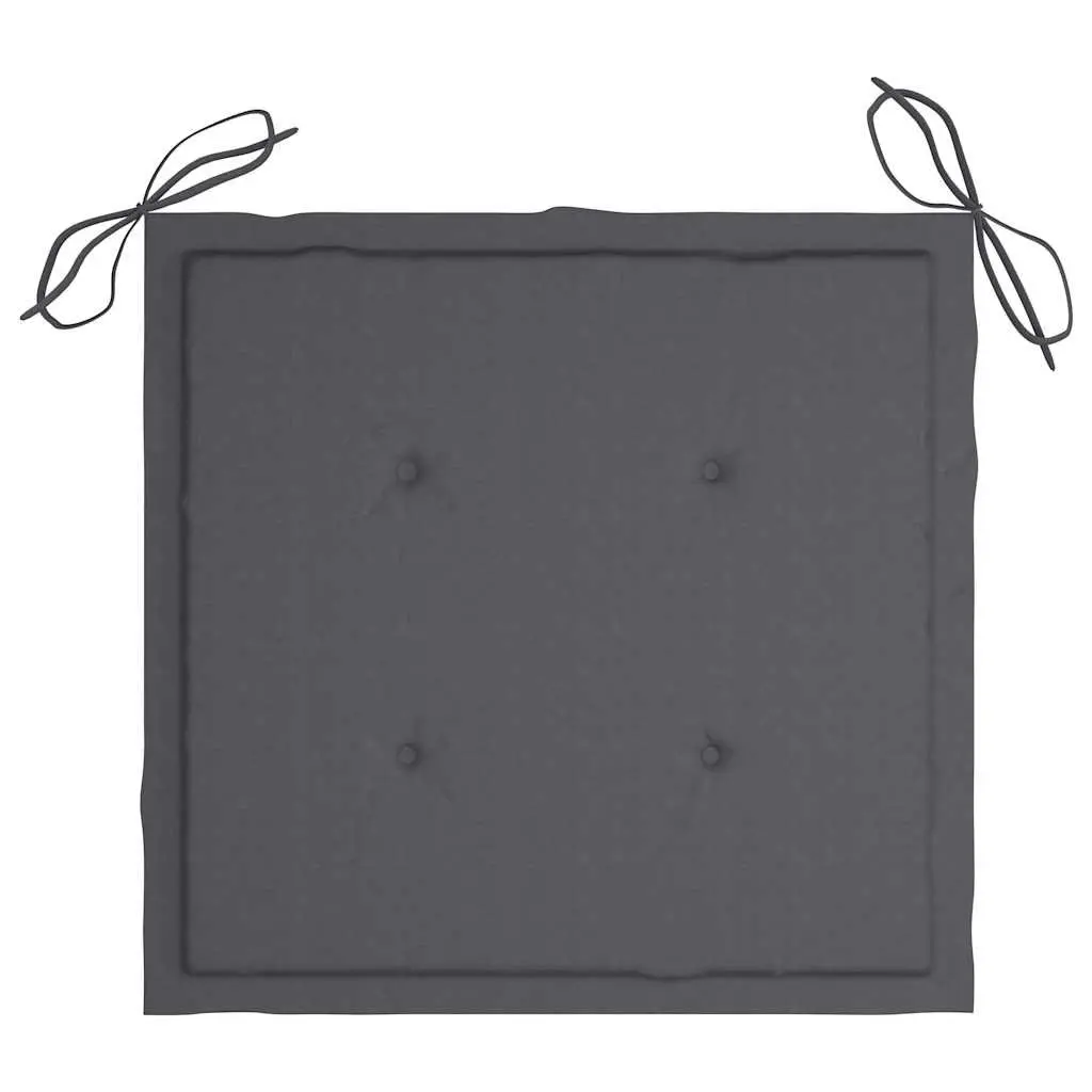 8-Piece Folding Garden Chairs with Cushions in Anthracite