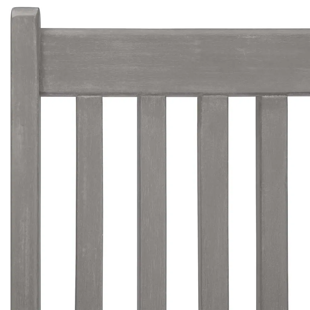 Outdoor Reclining Chairs Set Solid Acacia Wood 8 Piece Grey with Cushions
