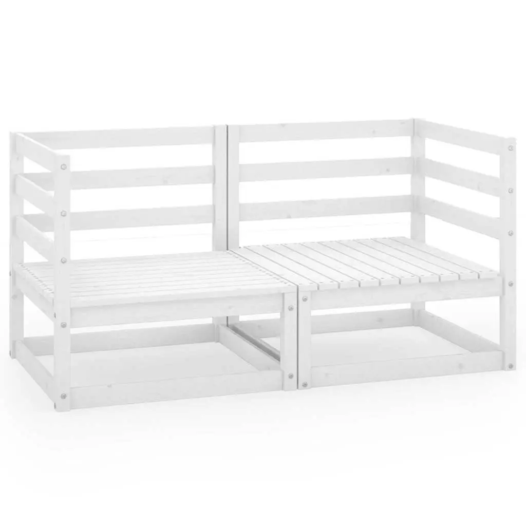 Solid Wood Modular Lounge 2-Seater Sofa for Outdoors