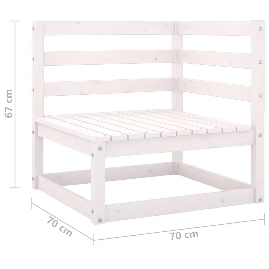 Solid Wood Modular Lounge 2-Seater Sofa for Outdoors
