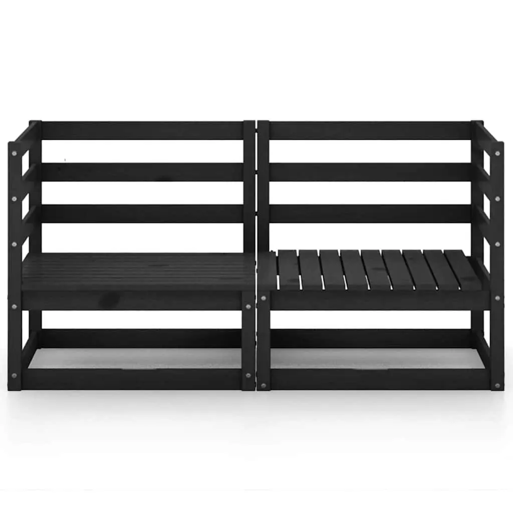 Modular 2-Seater Garden Sofa in Black
