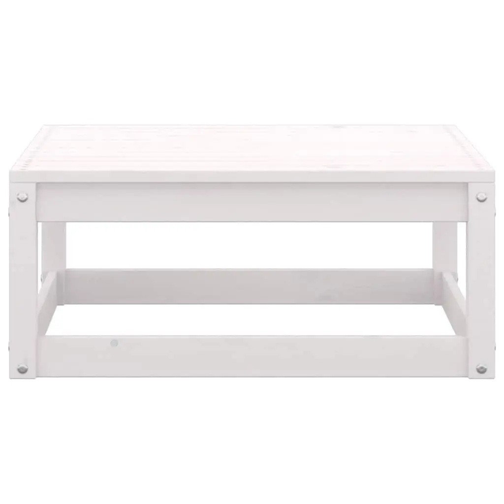 6 Piece Garden Lounge Set in White Solid Pinewood