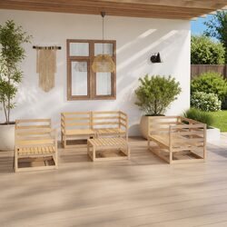 7 Piece Modular Lounge Set for Outdoor Relaxation