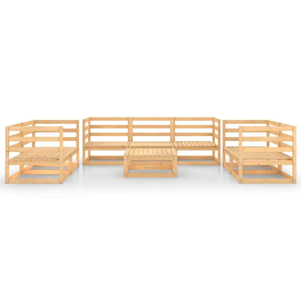 8 Piece Modular Garden Lounge Set in Brown