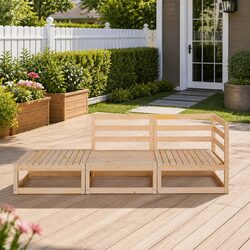 Robust 3 Piece Garden Lounge Set for Outdoor Relaxation