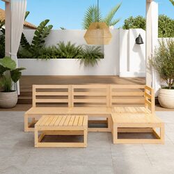5-Piece Modular Garden Lounge Set for Outdoor Relaxation