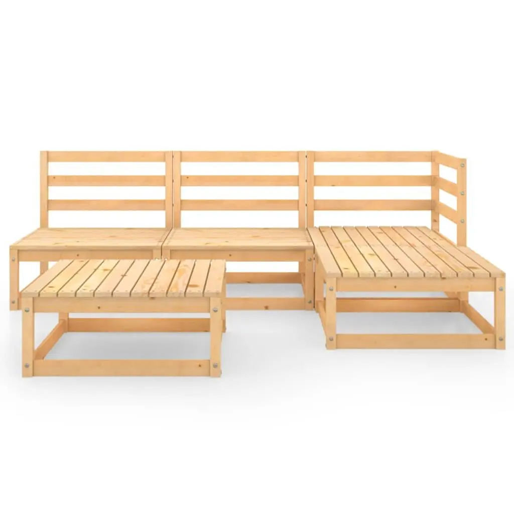 5-Piece Modular Garden Lounge Set for Outdoor Relaxation