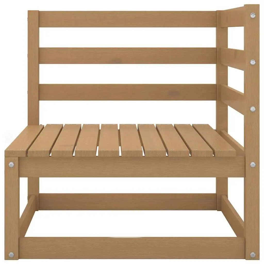 7 Piece Garden Lounge Set Solid Pinewood Outdoor Furniture Brown Pallet Design