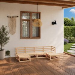 Brown Modular Lounge Set for Outdoor Spaces