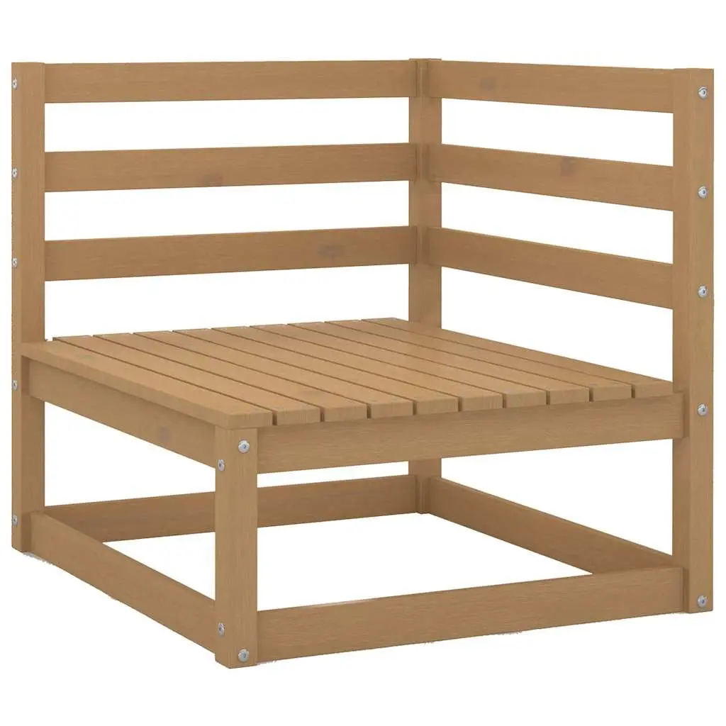 Brown 6 Piece Garden Lounge Set in Solid Pinewood