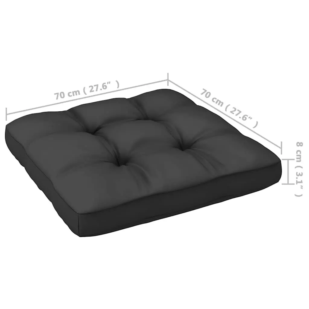 4-Seater Garden Sofa with Cushions in Black