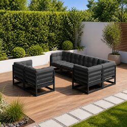 High-Quality 7 Piece Garden Lounge Set with Cushions