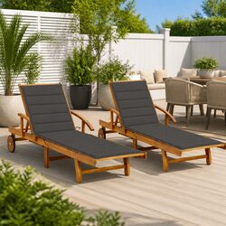 Adjustable Sun Lounger Set for Outdoor Spaces - Taupe