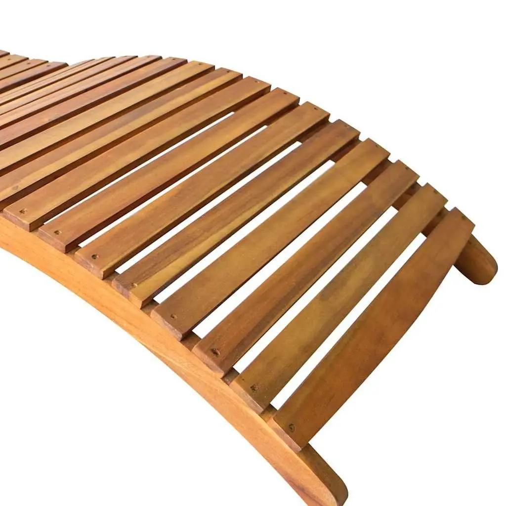 Acacia Wood Sun Loungers with Cushions