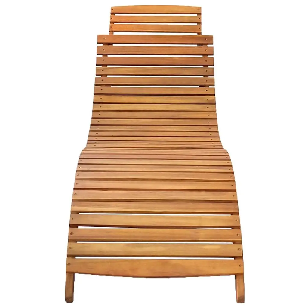 Acacia Wood Sun Loungers with Cushions
