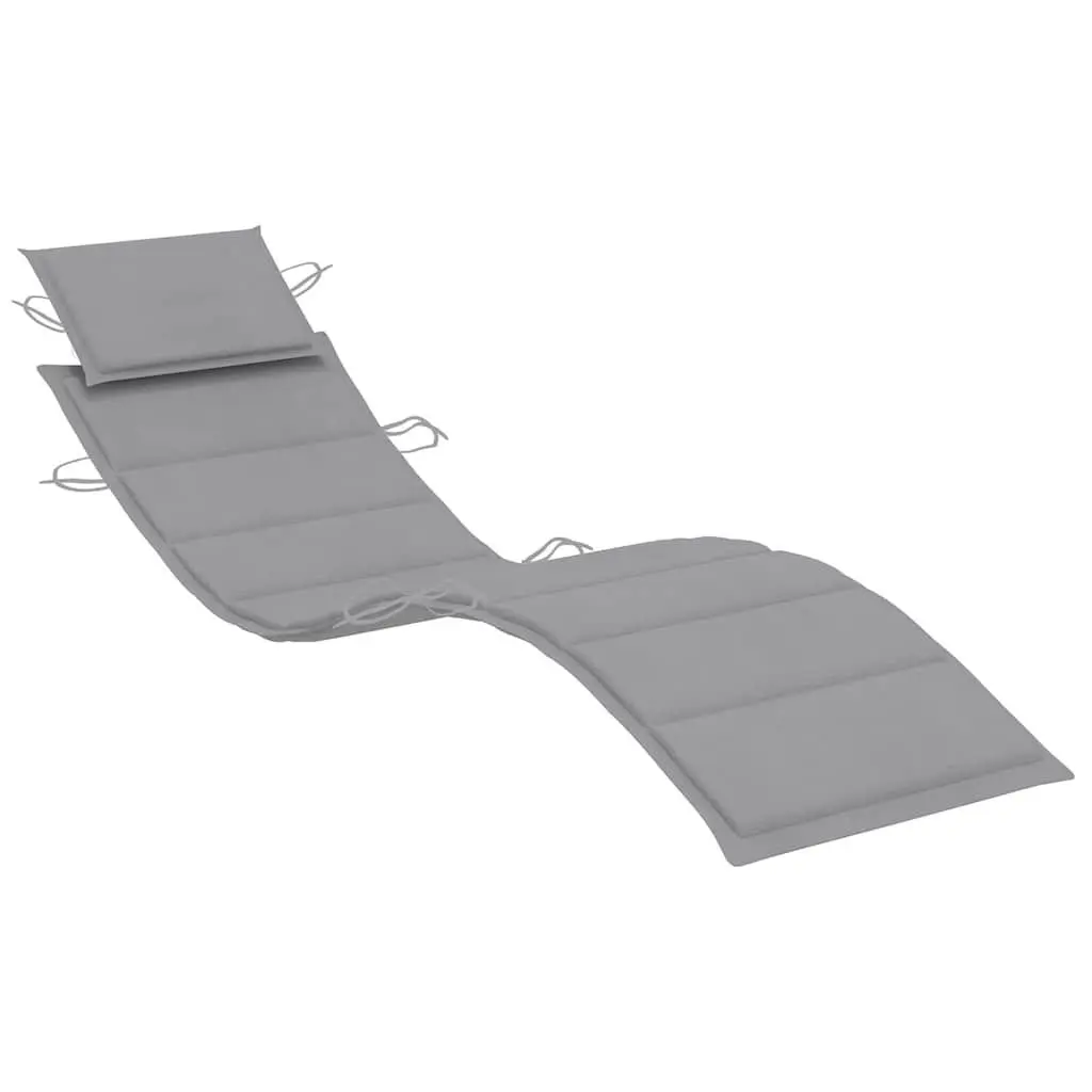 Wooden Sun Lounger Set with Table and Cushions