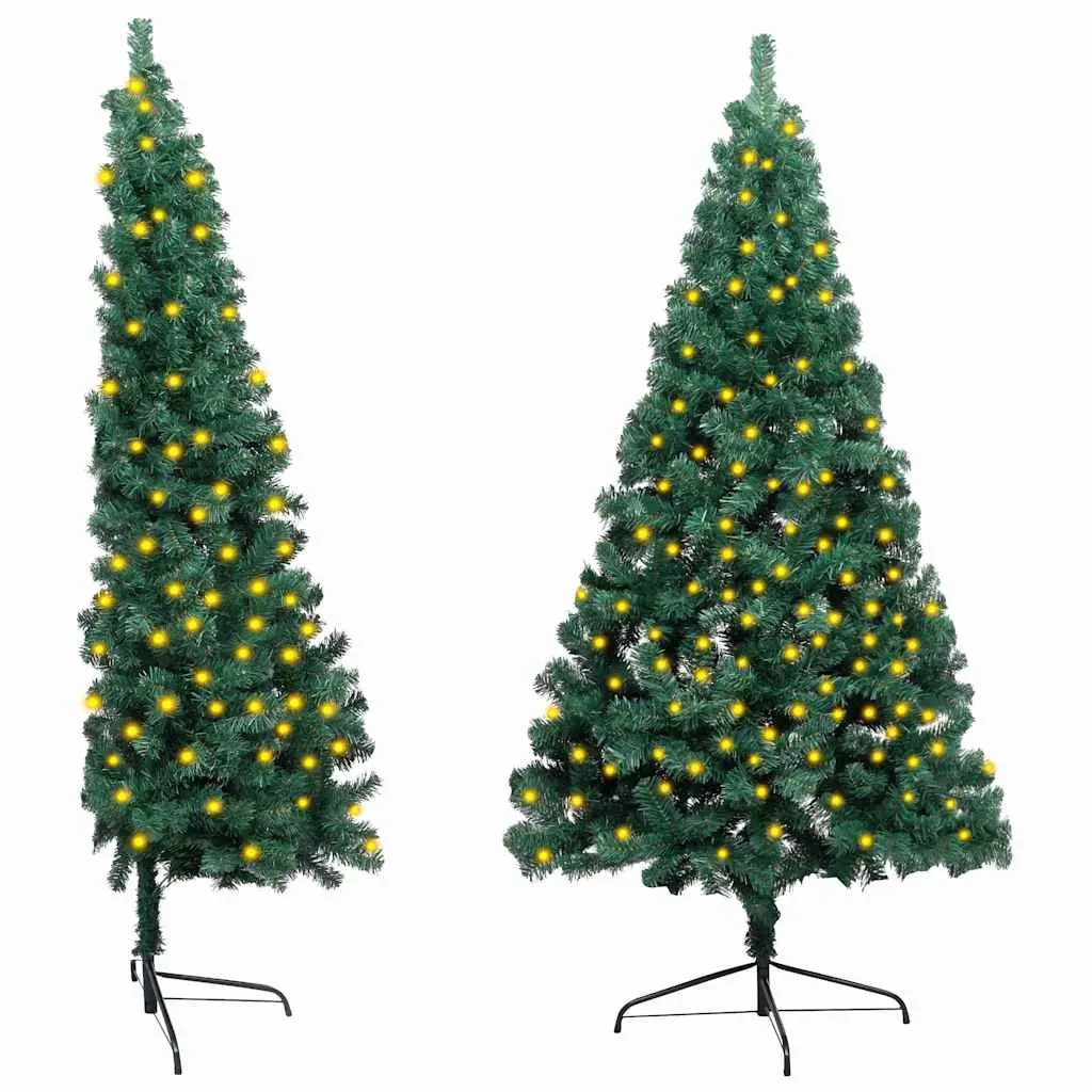 150cm Half Christmas Tree with Pre-lit LED Lights