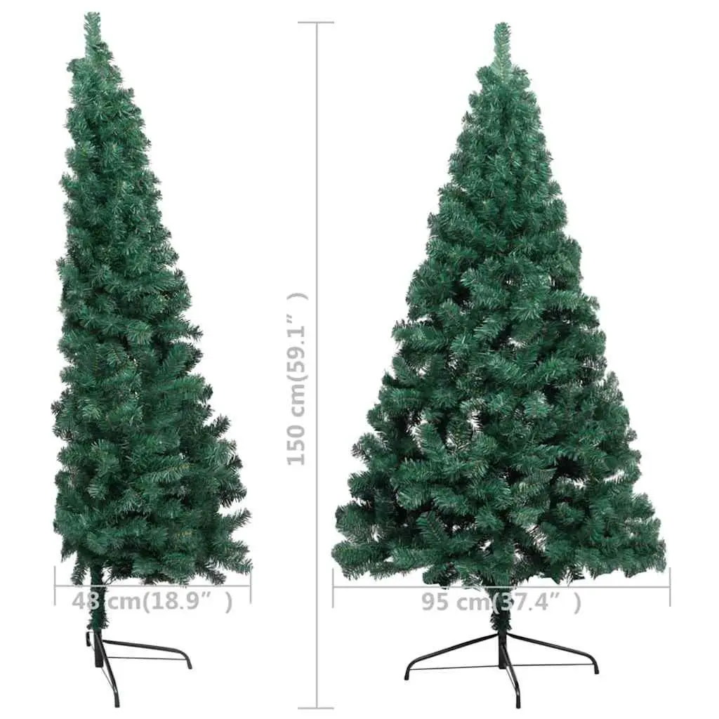 150cm Half Christmas Tree with Pre-lit LED Lights