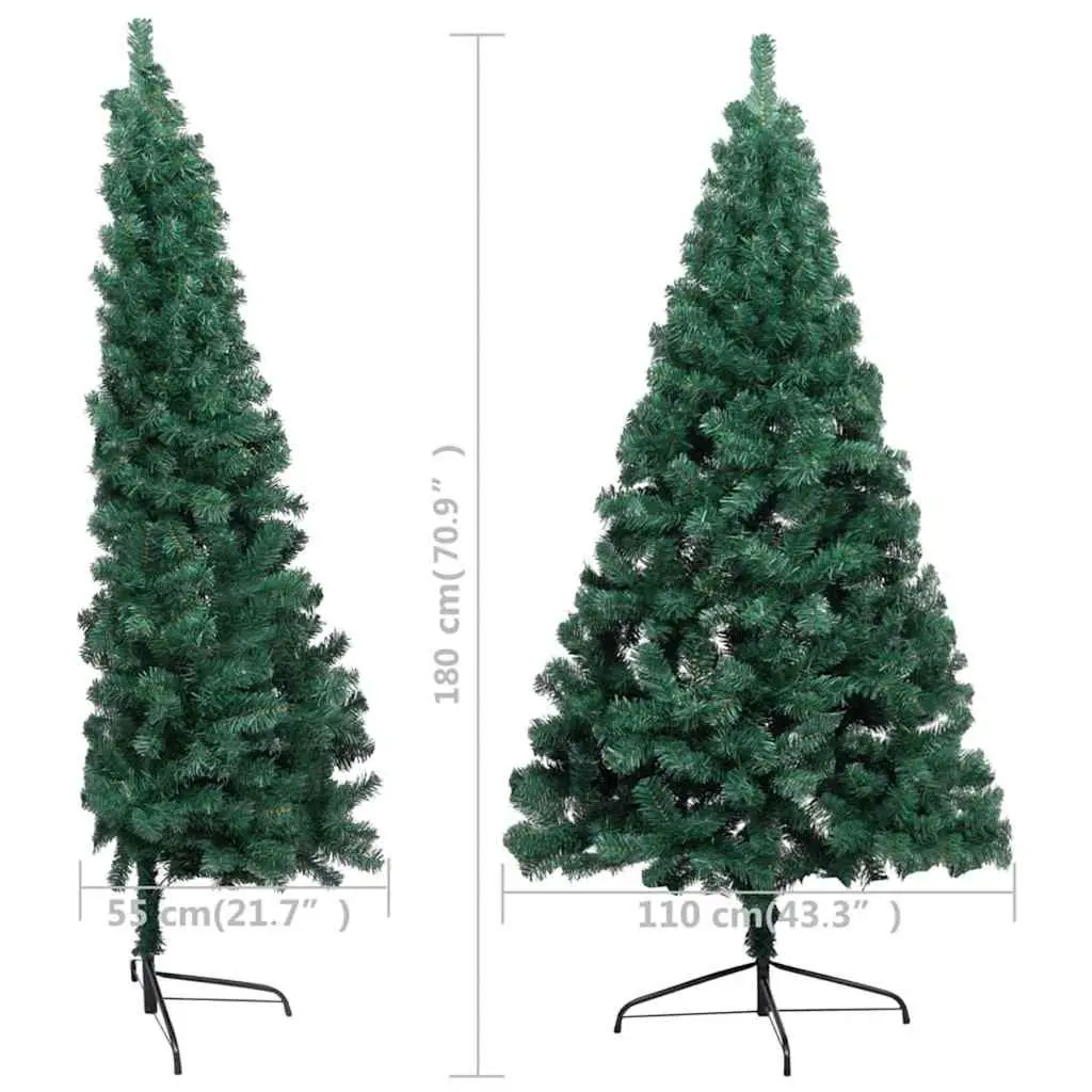 Pre-lit Half Christmas Tree with LED Lights 180cm